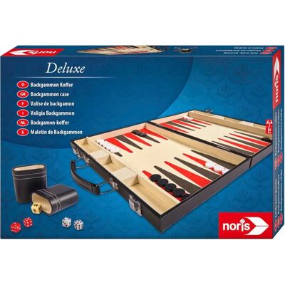 Noris Deluxe Backgammon - Jeu de stratégie portable pour 2 - 10-20 min Noris Deluxe Backgammon - Jeu de stratégie portable pour 2 - 10-20 min