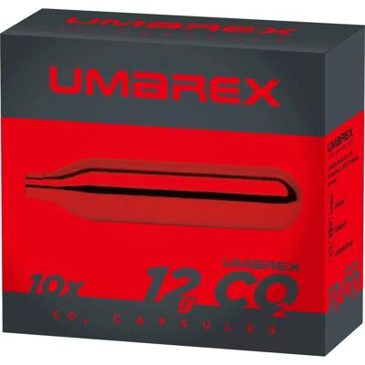 Cartouches de CO2 Umarex 12G - Pack de 10 - Tir ciblé - Publicité Cartouches de CO2 Umarex 12G - Pack de 10 - Tir ciblé - Publicité