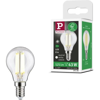 Paulmann 29198 Bombilla LED - E14, 2,5W, 525lm, 4000K, Transparente Paulmann 29198 Bombilla LED - E14, 2,5W, 525lm, 4000K, Transparente