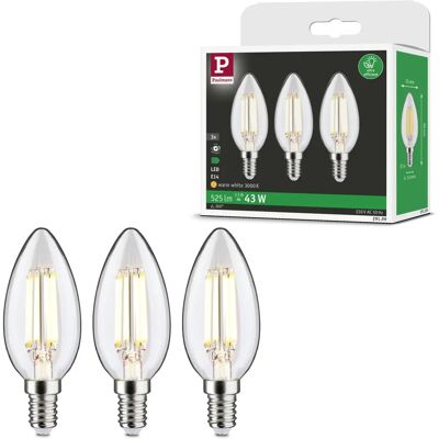 Paulmann vela LED - Pack de 3 - Blanco cálido - E14 - 50.000h Paulmann vela LED - Pack de 3 - Blanco cálido - E14 - 50.000h