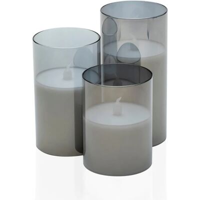 Set de 3 velas LED Pauleen Clásicas Ahumadas Set de 3 velas LED Pauleen Clásicas Ahumadas