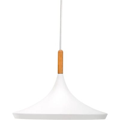Lámpara de suspensión Pauleen Pure Shine Blanco/Madera - Lámpara colgante Lámpara de suspensión Pauleen Pure Shine Blanco/Madera - Lámpara colgante