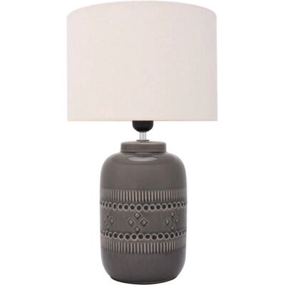 Lampada da tavolo in ceramica Pauleen Gleaming Beauty - E27, Beige e Grigio Lampada da tavolo in ceramica Pauleen Gleaming Beauty - E27, Beige e Grigio