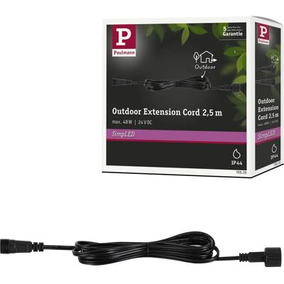 Paulmann zewnętrzny kabel przedłużający - 2,5 m, IP44, DC 24V Paulmann zewnętrzny kabel przedłużający - 2,5 m, IP44, DC 24V