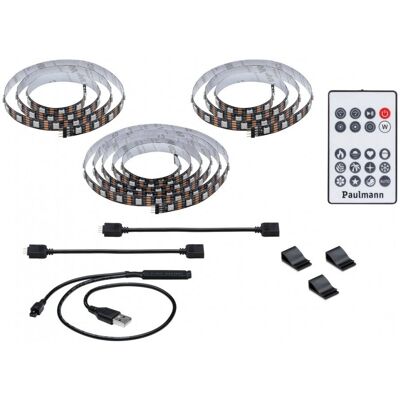 Paulmann LED taśma - RGB, regulowalna, 3,1 m, 75 cali, czarny - Taśma LED Paulmann LED taśma - RGB, regulowalna, 3,1 m, 75 cali, czarny - Taśma LED