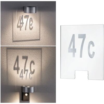 Paulmann 79674 Wandbeleuchtung - Außen Hausnummer Schild Paulmann 79674 Wandbeleuchtung - Außen Hausnummer Schild