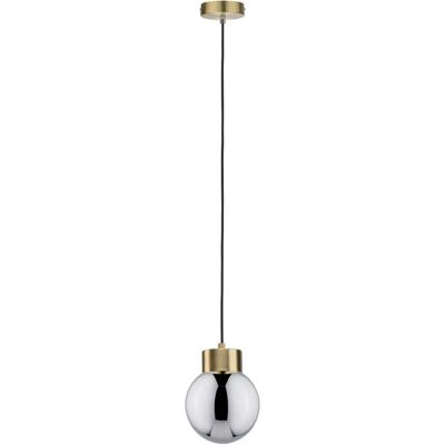 Paulmann Linja E27 dimbar taklampa - rökglas / borstad mässing Paulmann Linja E27 dimbar taklampa - rökglas / borstad mässing