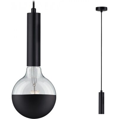 Paulmann Kine Pendelleuchte - Max 60W, Schwarz, Dimmbar Paulmann Kine Pendelleuchte - Max 60W, Schwarz, Dimmbar