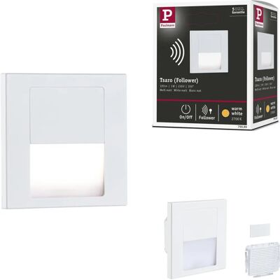 Paulmann Tsaro LED Vægindbygningslys - 80x36mm, 1W, Varm Hvid Paulmann Tsaro LED Vægindbygningslys - 80x36mm, 1W, Varm Hvid