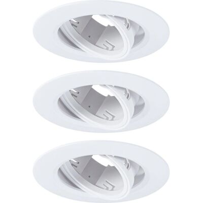 Paulmann 92109 Einbauleuchte 3er-Pack schwenkbar rund 90mm 30° GU10 IP23 Paulmann 92109 Einbauleuchte 3er-Pack schwenkbar rund 90mm 30° GU10 IP23