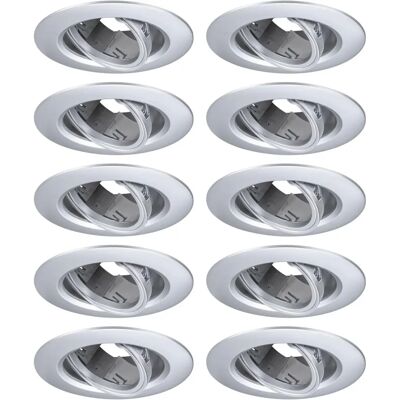 Paulmann Einbauleuchten 10er-Pack schwenkbar Chrom Paulmann Einbauleuchten 10er-Pack schwenkbar Chrom