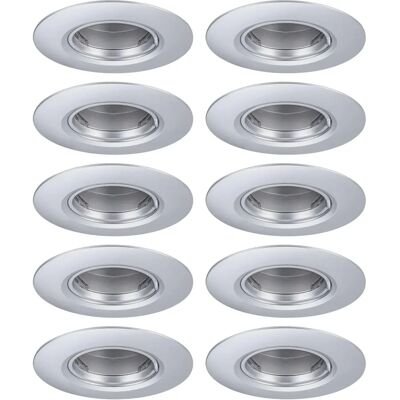 Paulmann 92119 Einbauleuchte 10er-Pack GU10 dimmbar Chrom Paulmann 92119 Einbauleuchte 10er-Pack GU10 dimmbar Chrom