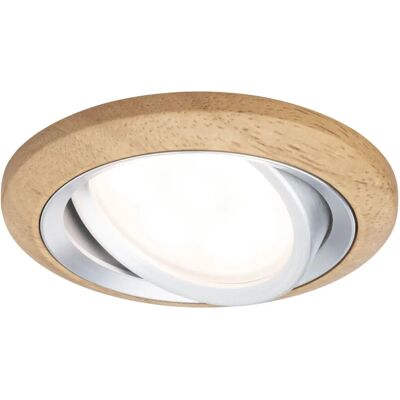 Paulmann Wbudowana lampa LED - Regulowana, 84mm, 30°, Drewno & Aluminium Paulmann Wbudowana lampa LED - Regulowana, 84mm, 30°, Drewno & Aluminium