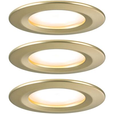 Paulmann Nova Coin LED Einbauleuchte Set - Gold matt Paulmann Nova Coin LED Einbauleuchte Set - Gold matt