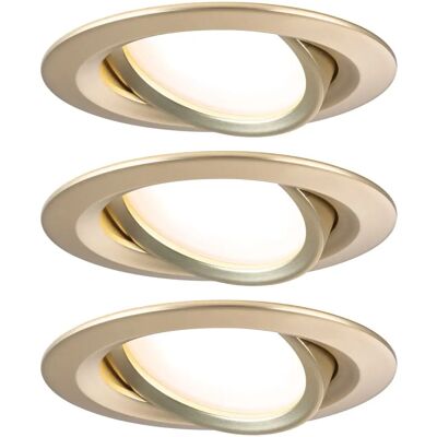 Paulmann Nova Coin Recessed LED Spot - Gold - 3x6W, 470lm Paulmann Nova Coin Recessed LED Spot - Gold - 3x6W, 470lm