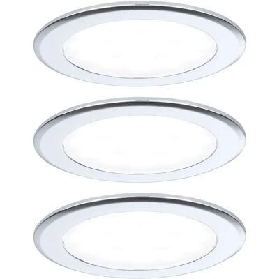Paulmann LED Möbeleinbauleuchten - 3er-Set, 65mm, 9W, Chrom Paulmann LED Möbeleinbauleuchten - 3er-Set, 65mm, 9W, Chrom