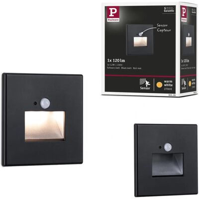 Paulmann LED Wandeinbauleuchte Edge Quadro - Schwarz - 80x42mm Paulmann LED Wandeinbauleuchte Edge Quadro - Schwarz - 80x42mm