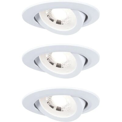 Lámpara empotrada LED Paulmann - Pack de 3, Ajustable, 3000K, 230V Lámpara empotrada LED Paulmann - Pack de 3, Ajustable, 3000K, 230V