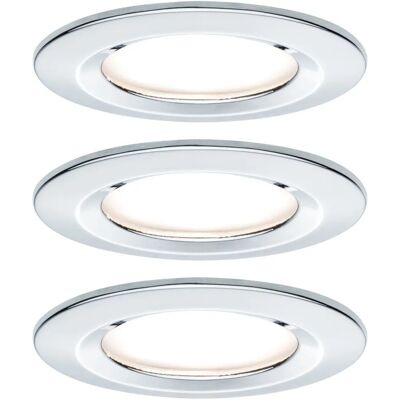 Paulmann Nova Coin LED Luz empotrada - Pack de 3, Cromo, 78mm, 6W Paulmann Nova Coin LED Luz empotrada - Pack de 3, Cromo, 78mm, 6W