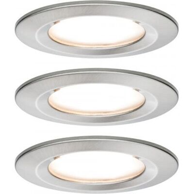 Paulmann Børstet stål 3x6W Indbygnings LED-spot Paulmann Børstet stål 3x6W Indbygnings LED-spot