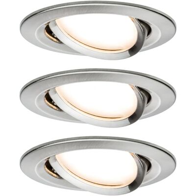 Set di 3 faretti LED Paulmann - Bianco caldo, 84mm, Dimmerabili Set di 3 faretti LED Paulmann - Bianco caldo, 84mm, Dimmerabili