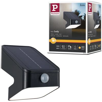 Paulmann Solar LED Wandfluter Lesly - Außen, Bewegungsmelder, IP65, 3000K Paulmann Solar LED Wandfluter Lesly - Außen, Bewegungsmelder, IP65, 3000K