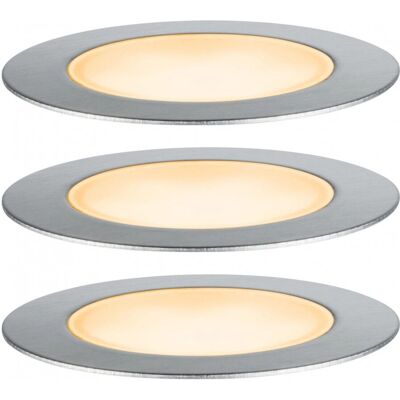 Paulmann Silver Floor Set - Insect-Friendly LED Ground Lights - 3x2W Paulmann Silver Floor Set - Insect-Friendly LED Ground Lights - 3x2W
