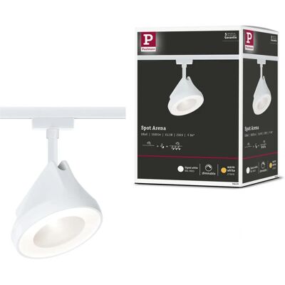 Paulmann URail LED Spot Arena - 850lm, 15W, 2700K, dimmbar, Signalweiß Paulmann URail LED Spot Arena - 850lm, 15W, 2700K, dimmbar, Signalweiß