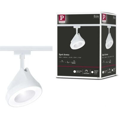 Paulmann URail LED Spot Arena - Dimmbar, 900lm, 84°, Signalweiß - System Paulmann URail LED Spot Arena - Dimmbar, 900lm, 84°, Signalweiß - System