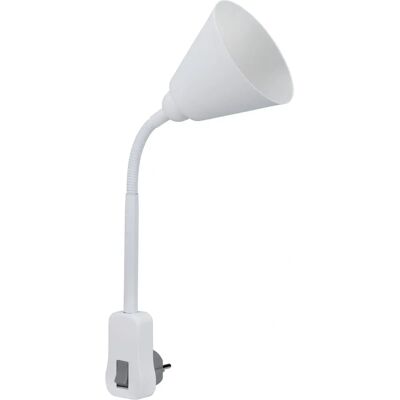 Lámpara de mesa Paulmann Junus blanca y flexible E14 Lámpara de mesa Paulmann Junus blanca y flexible E14