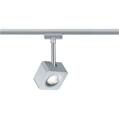 Paulmann URail LED Spot Cube - 8W, 520 lm, regulable, 65°, Cromo mate - Iluminación Paulmann URail LED Spot Cube - 8W, 520 lm, regulable, 65°, Cromo mate - Iluminación