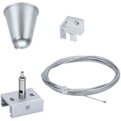 Paulmann ProRail3 Stahlseilabhängung - 3m, Silber Paulmann ProRail3 Stahlseilabhängung - 3m, Silber