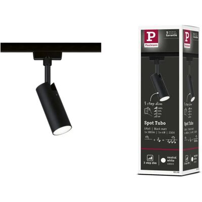 Paulmann URail LED Spot - 3-Stufen-Dimm Tubo - Schwarz - LED System Paulmann URail LED Spot - 3-Stufen-Dimm Tubo - Schwarz - LED System