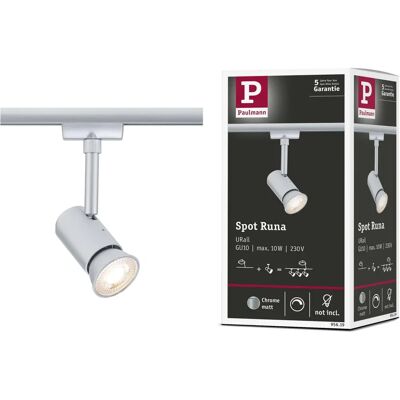 Paulmann Runa Schienenspot - Dimmbar, GU10, 10W, Chrom Paulmann Runa Schienenspot - Dimmbar, GU10, 10W, Chrom