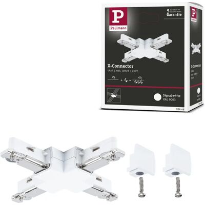 Paulmann URail X-Verbinder - 230V, Metall, 2 Endkappen Paulmann URail X-Verbinder - 230V, Metall, 2 Endkappen