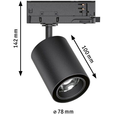 Paulmann ProRail3 LED Schienenstrahler - 50° 1000lm - Schwarz Paulmann ProRail3 LED Schienenstrahler - 50° 1000lm - Schwarz