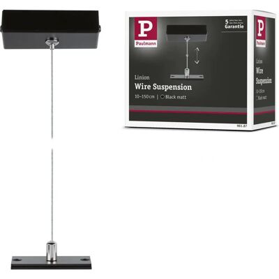 Paulmann 98187 Cavo di Sospensione Linion - Flessibile, Nero Paulmann 98187 Cavo di Sospensione Linion - Flessibile, Nero