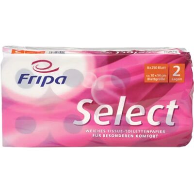 Fripa Toilettenpapier Select - 4-lagig - 8 Rollen Fripa Toilettenpapier Select - 4-lagig - 8 Rollen
