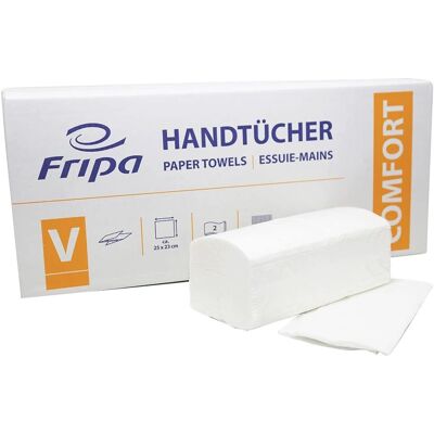 Fripa Serviettes en Papier Blances - 2 Couches, 3200 pièces - Publicité Fripa Serviettes en Papier Blances - 2 Couches, 3200 pièces - Publicité