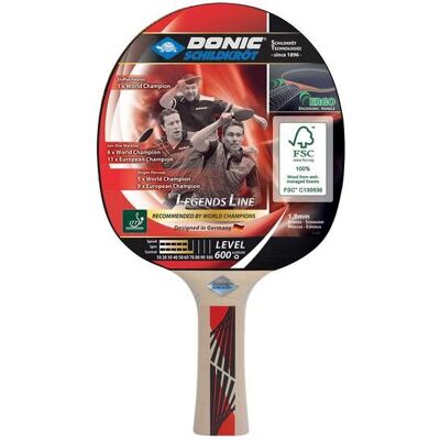 Equipo de tenis de mesa Donic Schildkröt Legends 600 - Rojo, Madera Equipo de tenis de mesa Donic Schildkröt Legends 600 - Rojo, Madera