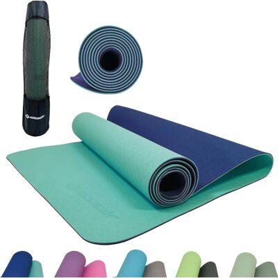 Schildkröt Yogamatta Marin/Mint - Antislip, PVC-fri, 180x61cm - Yogamatta Schildkröt Yogamatta Marin/Mint - Antislip, PVC-fri, 180x61cm - Yogamatta