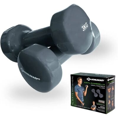 Set de Mancuernas de Vinilo Schildkröt - 2x 3kg - Equipo de Fitness Set de Mancuernas de Vinilo Schildkröt - 2x 3kg - Equipo de Fitness
