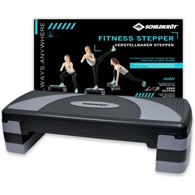 Stepper de fitness SCHILDKRÖT - Negro y Gris Ajustable Stepper de fitness SCHILDKRÖT - Negro y Gris Ajustable