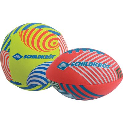 Schildkröt Mini-Ball Duo Pack - Conjunto com 1 mini voleibol de praia e 1 futebol americano Schildkröt Mini-Ball Duo Pack - Conjunto com 1 mini voleibol de praia e 1 futebol americano
