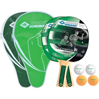 Donic Schildkröt 400 Tafeltennis Set - 2 Rackets & 4 Ballen Donic Schildkröt 400 Tafeltennis Set - 2 Rackets & 4 Ballen