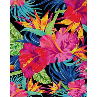 Kit de Peinture par Numéros - Rêves de Fleurs Exotiques - Livre et Kit - Publicité Kit de Peinture par Numéros - Rêves de Fleurs Exotiques - Livre et Kit - Publicité