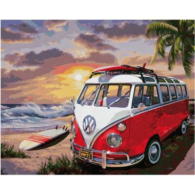 Schipper Volkswagen T1 Livre de coloriage - Peinture par numéros - Publicité Schipper Volkswagen T1 Livre de coloriage - Peinture par numéros - Publicité