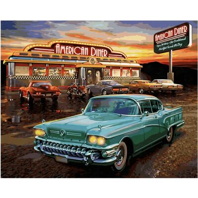 Schipper 609130877 Livre de Coloriage Diner Américain - Peinture Créative Schipper 609130877 Livre de Coloriage Diner Américain - Peinture Créative