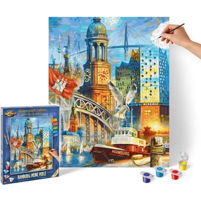 Schipper 609130891 - Malen naar Getallen - Hamburg, Mijn Pareltje - 40x50cm - Verfset Schipper 609130891 - Malen naar Getallen - Hamburg, Mijn Pareltje - 40x50cm - Verfset