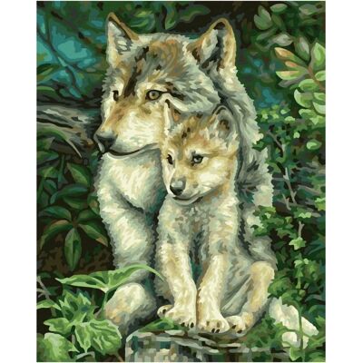 Schipper Wolfsmutter Malen Nach Zahlen - Malbuch & Malset Schipper Wolfsmutter Malen Nach Zahlen - Malbuch & Malset